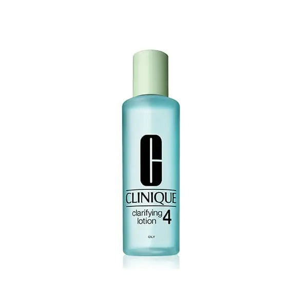 Clinique Clarifying Lotion 4 for Oily Skin in 200ml bottle, displayed with brand packaging from Jag Couture London New York.