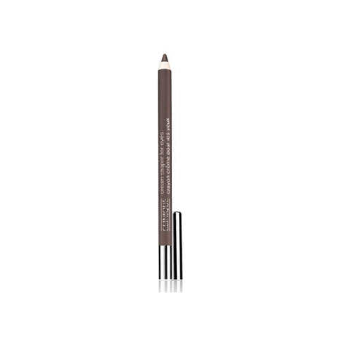 Clinique Cream Shaper for Eyes in 05 Chocolate Lustre, cream eye pencil, displayed with open tip showing rich chocolate color.