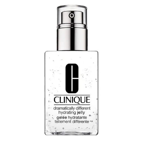 Clinique Dramatically Different Hydrating Jelly Anti-Pollution 125ml in a clear jar, with a smooth, gel-like texture.