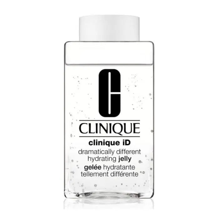 Clinique Dramatically Different Hydrating Jelly 115ml bottle, skincare product with clear gel texture, displayed on a neutral background.