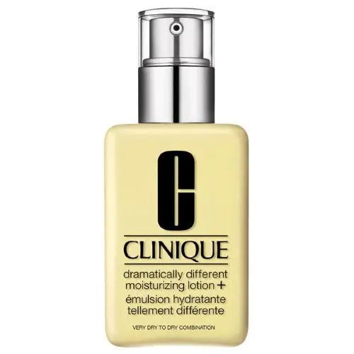 Clinique Dramatically Different Moisturizing Lotion 125ml bottle with white pump dispenser, displayed on a neutral background.
