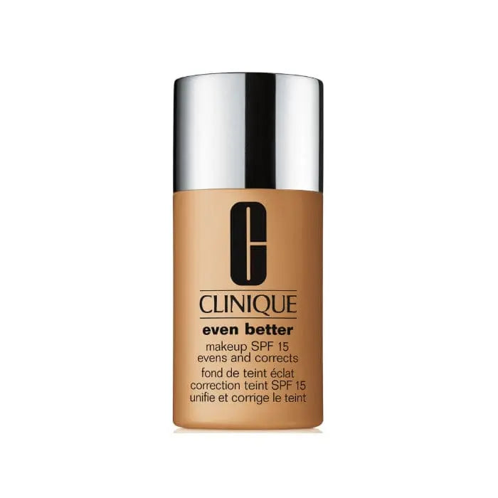 Clinique Even Better Make Up SPF 15 in Deep Honey, 30ml bottle, featuring smooth foundation with SPF protection.