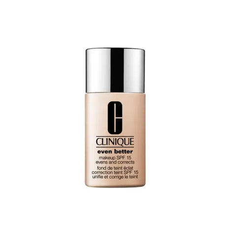 Clinique Even Better Makeup SPF 15 in shade 04 Cream Chamois, 30ml bottle, with smooth, natural finish and lightweight texture.
