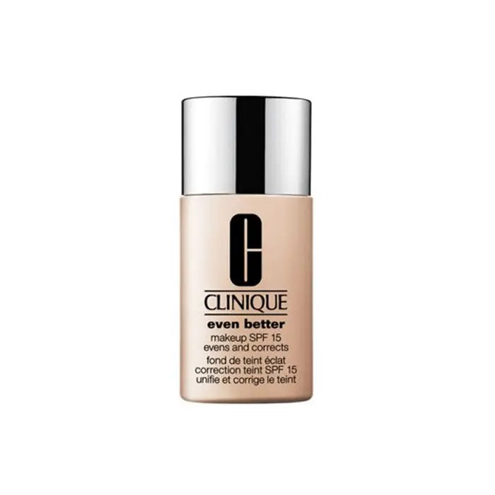 Clinique Even Better Makeup SPF 15 in 10 Golden shade, 30ml bottle, displayed with sleek packaging and product label.