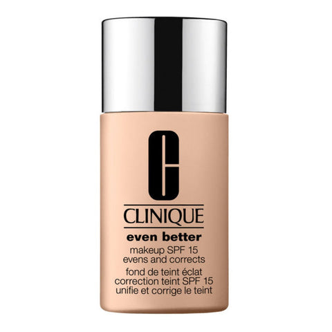 Clinique Even Better Makeup SPF 15 in shade 26 Cashew, 30ml bottle with smooth foundation texture and packaging.