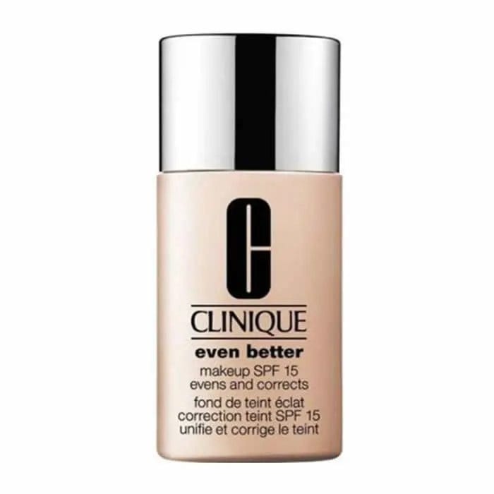 Clinique Even Better Makeup SPF15 in 46 Gold Neutral, 30ml bottle, with smooth foundation texture and neutral tone.