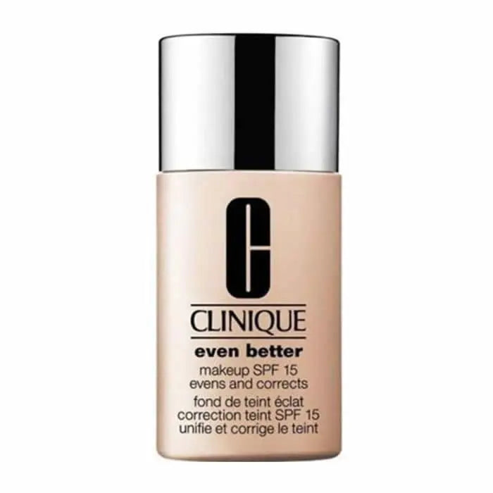 Clinique Even Better Makeup SPF15 in shade 46 Golden Neutral, 30ml bottle with clear packaging and product label.