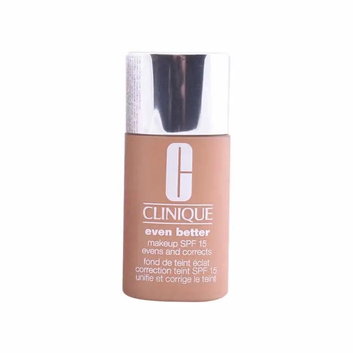 Clinique Even Better Makeup SPF15 in Deep Neutral, 30ml, with smooth texture and natural finish, displayed in a sleek container.