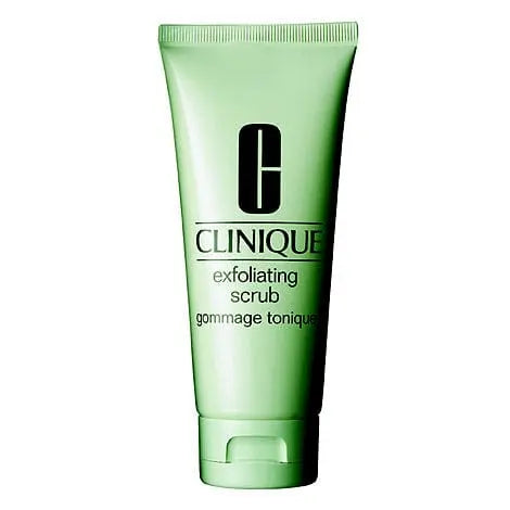 Jag Couture London New York Clinique Exfoliating Scrub 100ml jar with textured exfoliating particles on a clean background.