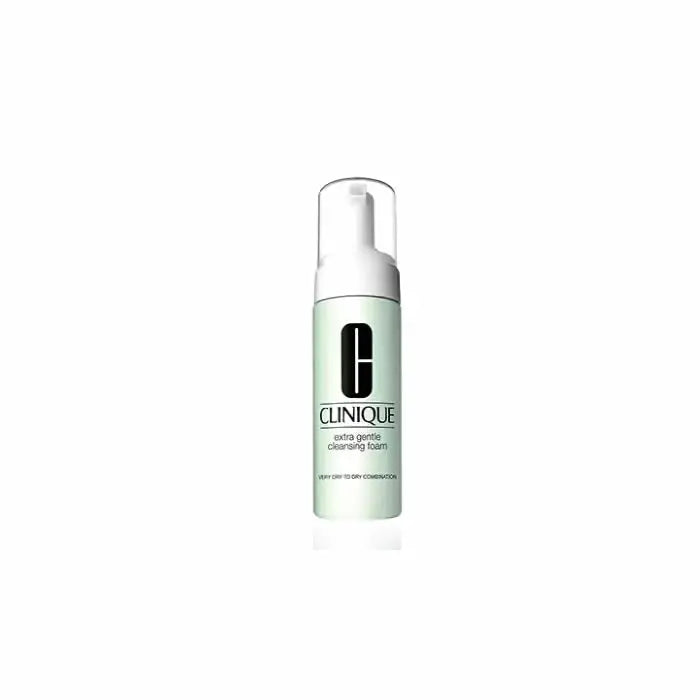Clinique Extra Gentle Cleansing Foam in 125ml bottle, designed for sensitive skin, by Jag Couture London - New York.