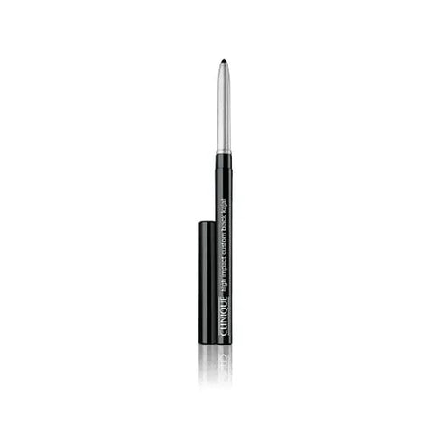Jag Couture London-New York Clinique High Impact Custom Black Kajal in Blackened Black, close-up of sleek black eyeliner pencil.