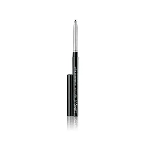 Clinique High Impact Custom Black Kajal in 01 Blackened Black, black eyeliner pencil with sleek packaging.