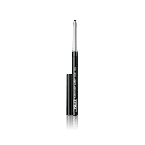 Jag Couture London New York Clinique High Impact Custom Black Kajal eyeliner in blackened black, showing the sleek pencil and sharp tip.