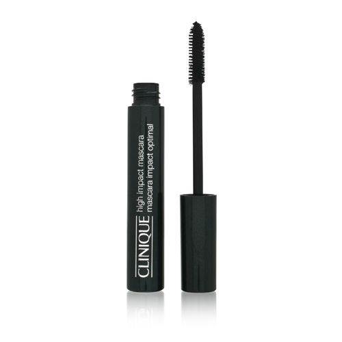 Clinique High Impact Mascara in black, 8g, with volumizing brush and sleek packaging from Jag Couture London - New York.