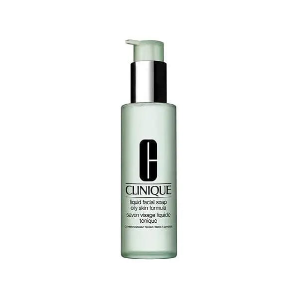 Jag Couture London - New York Clinique Liquid Facial Soap for Oily Skin, 200ml, in a clear bottle with white label and pump dispenser.