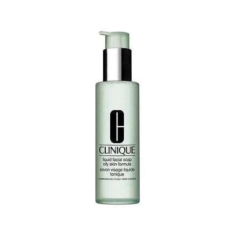 Jag Couture London New York Clinique Liquid Facial Soap for Oily Skin, 200ml bottle showing the product and packaging.