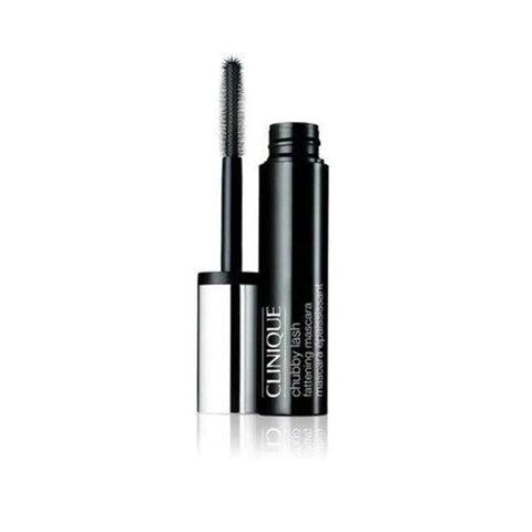 Clinique Mascara Pestañas Epaississant 01 Jumbo Jet by Jag Couture London-New York showing the mascara wand and bristle brush.