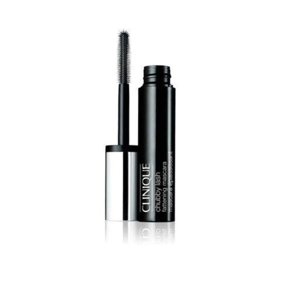 Clinique mascara for thick, volumizing lashes, Jumbo Jet shade, in sleek black packaging by Jag Couture London New York.