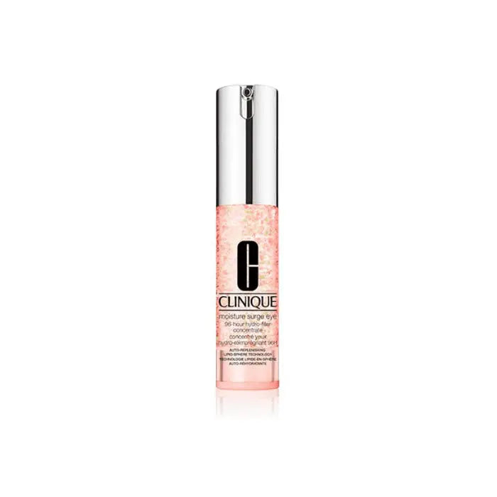 Clinique Moisture Surge Eye Hydro Filler 15ml jar with clear gel formula, designed to hydrate and refresh the eye area.