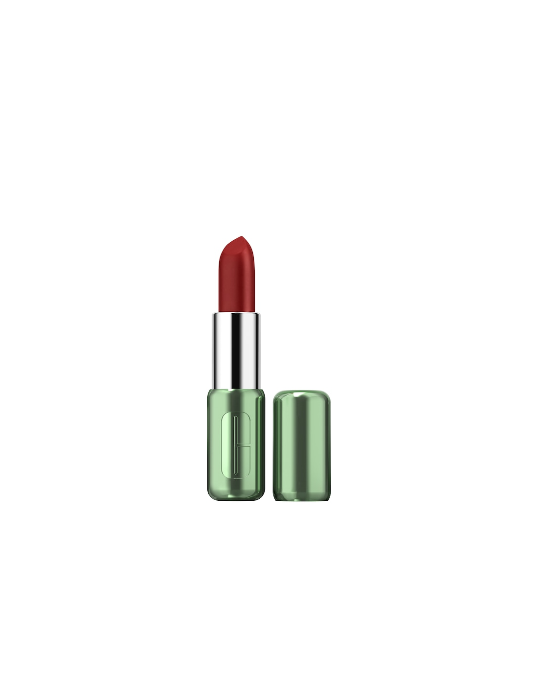 Clinique Pop Longwear Matte Lipstick in Icon Pop, 3.9g, featuring a sleek lipstick tube and vibrant color swatch.