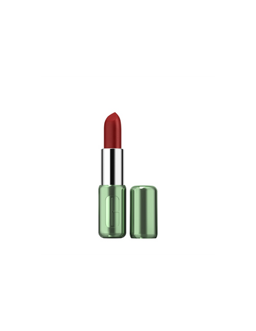 Clinique Pop Longwear Matte Lipstick in Icon Pop shade, 3.9g, with a sleek black bullet and matte finish.