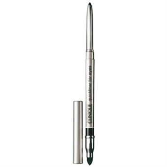 Jag Couture London New York Clinique Quickliner for Eyes 02 Smoky eyeliner pencil, 0.3g, with a smudged smoky eye look.