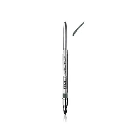 Clinique Quickliner for Eyes in Moss by Jag Couture London - New York, close-up of the eye pencil with moss green color.