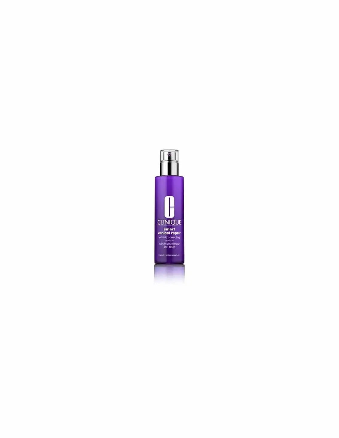 Clinique Smart Clinical Repair Wrinkle Correcting Serum 75ml bottle, with sleek packaging and product details.