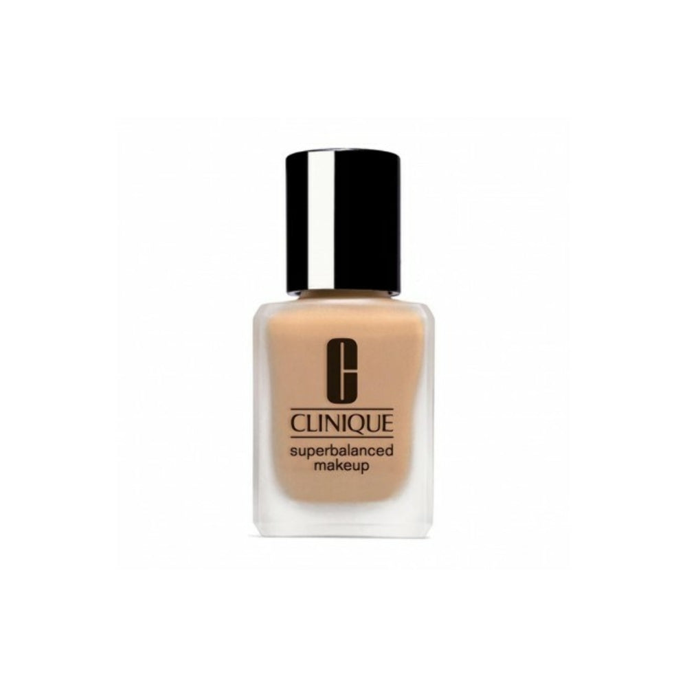 Clinique Superbalanced 28 Light foundation bottle with a pump, showing the product label and packaging on a neutral background.