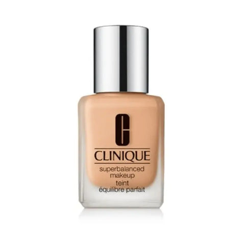 Clinique Superbalanced Makeup in shade 06 Linen, 30ml bottle, with a sleek compact and natural finish visible.