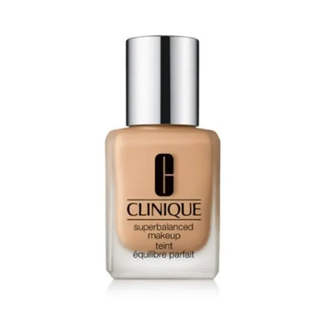 Clinique Superbalanced Makeup in shade 09 Sand, 30ml bottle, with sleek packaging from Jag Couture London - New York.