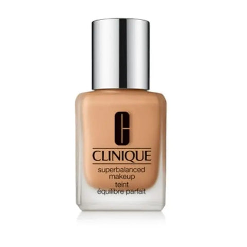 Clinique Superbalanced Makeup in 12 Honeyed Beige, 30ml bottle, showcasing smooth liquid foundation with natural beige tone.