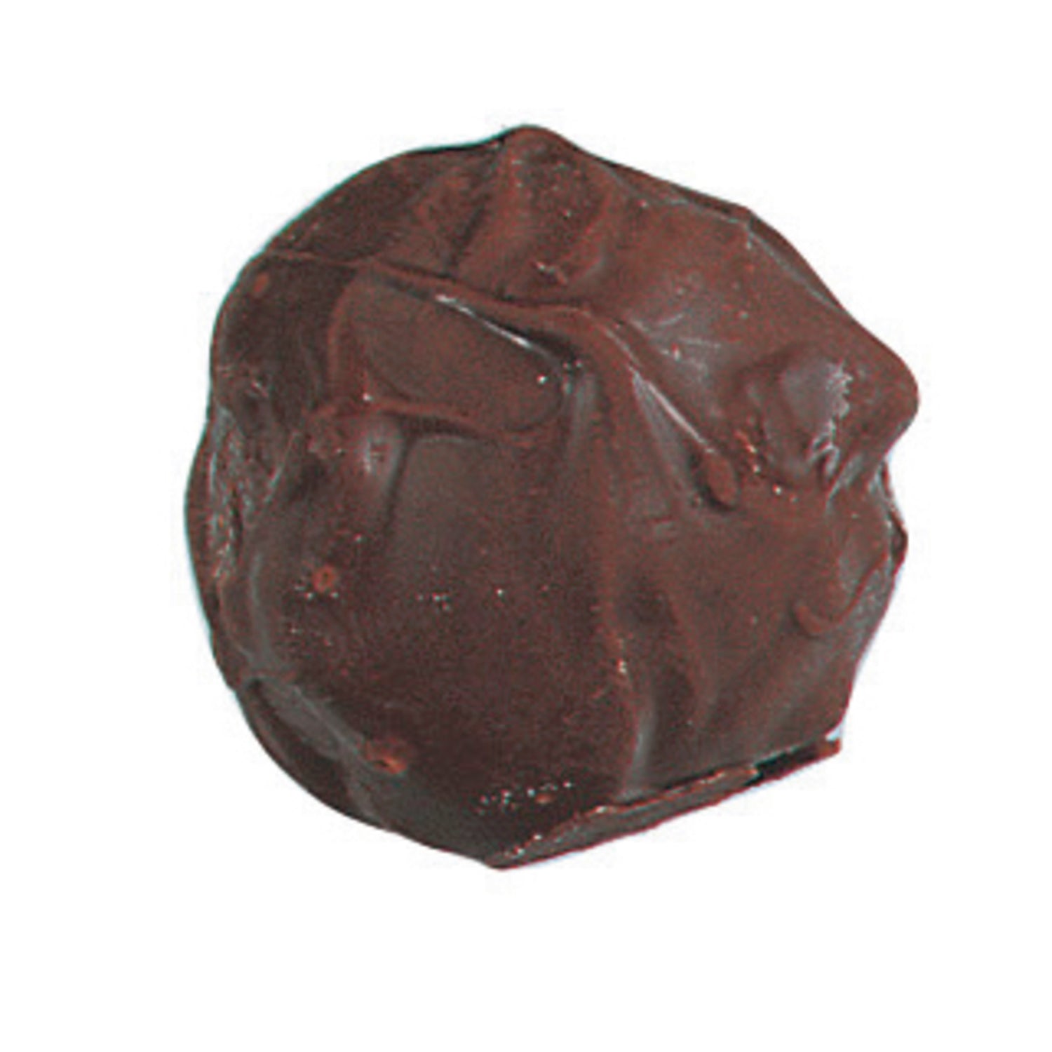 Cointreau truffle by Jag Couture London in dark chocolate, 12g, with a glossy chocolate coating and a hint of orange flavor inside.