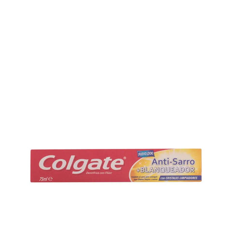 Jag Couture London New York Colgate anti-tartar and whitening toothpaste 75ml tube with blue and white packaging.