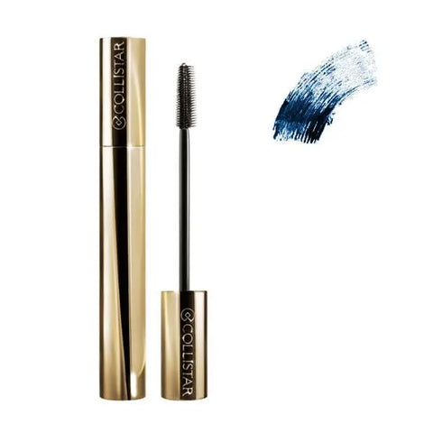 Jag Couture London New York Collistar Mascara Infinito High Precision Blue with a sleek black tube and a precision brush applicator.