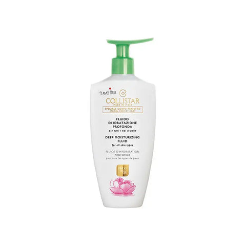 Collistar Special Perfect Body Deep Moisturizing Fluid in 400ml bottle, featuring smooth, hydrating formula for skin nourishment