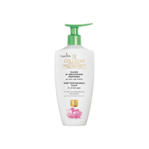 Jag Couture London New York Collistar Special Perfect Body Deep Moisturizing Fluid 400ml bottle.