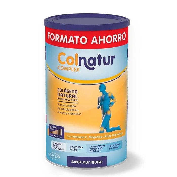 Jag Couture London New York Colnatur Complex Neutral 495g container, dietary supplement with neutral-colored packaging.