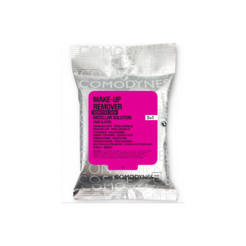 Jag Couture London-New York Comodynes Micellar Cleansing Towelettes for face and eyes, 20 units in a resealable pack