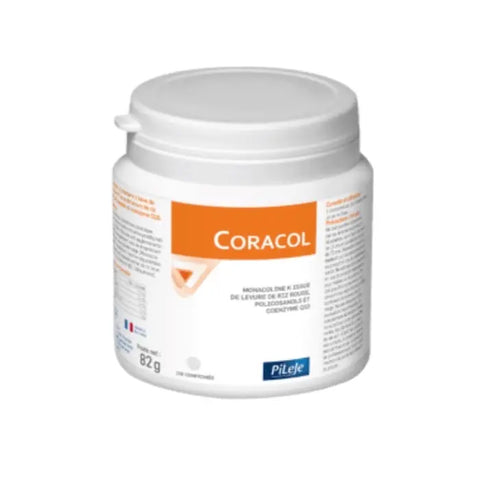 Jar of Coracol 150 tablets by Jag Couture London - New York, showing the label and product packaging.