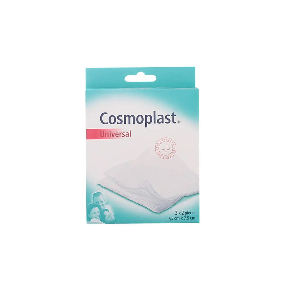 Sterile Cosmoplast gaze dressings, 7.5x7.5cm, in a pack of 6 units, by Jag Couture London New York.