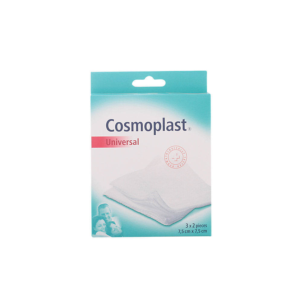 Sterile 7.5x7.5cm gaze pads in a 3x2 pack by Jag Couture London New York, used for wound dressing and medical care.