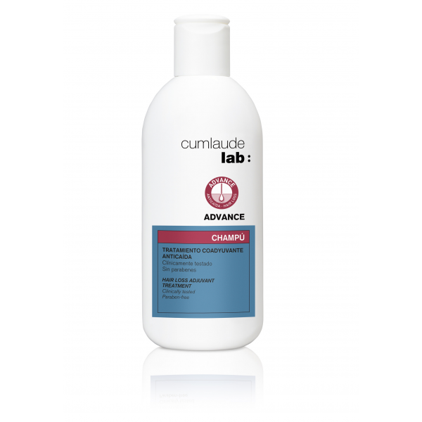 Jag Couture London New York Cumlaude Advance Anti-Hair Loss Shampoo 200ml bottle with label and pump dispenser.