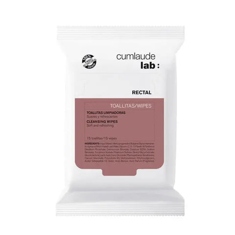 Jag Couture London - New York Cumlaude Perianal Wipes, 15-unit pack, soft and gentle wipes for perianal hygiene.
