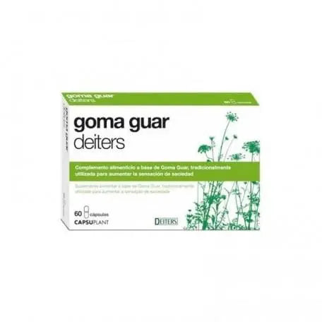 Jag Couture London New York Deiters Cap Guar Gum 60 capsules, dietary supplement in a white bottle with a blue label.