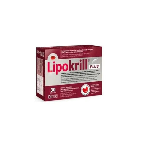 Jag Couture London New York Deiters Lipokrill 30 capsules in a blister pack, dietary supplement with blackcurrant extract.