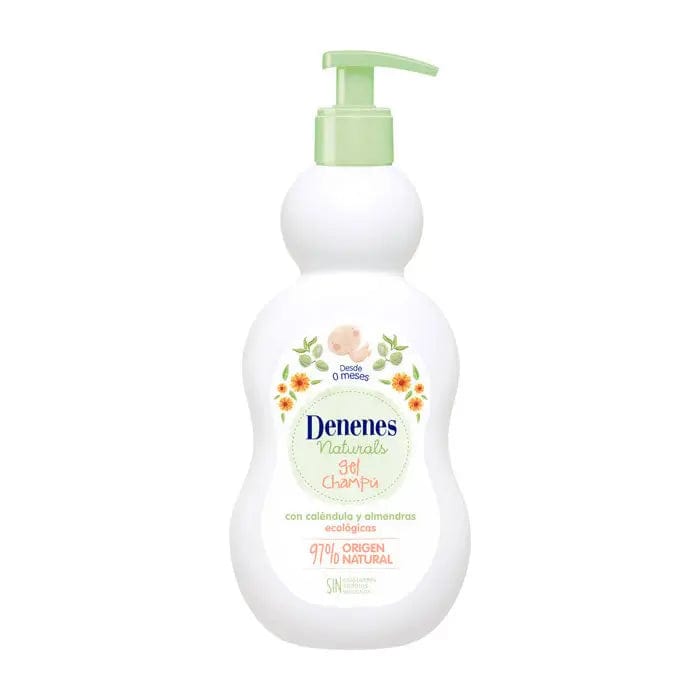 Denenes Naturals Gel & Shampoo bottle from Jag Couture London – New York, 400ml, with label and product packaging visible.