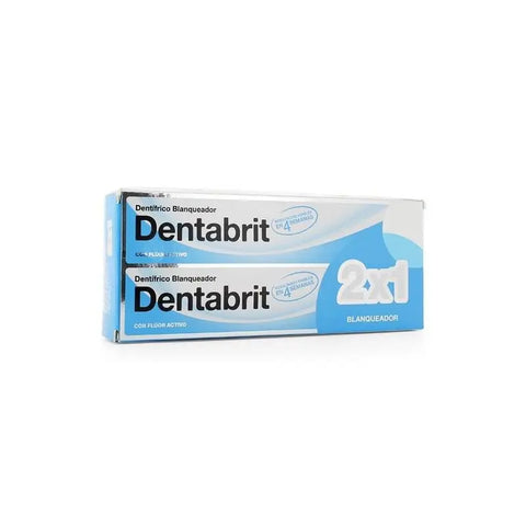Jag Couture London - New York Dentabrit Whitener Toothpaste Pack Duo showing two tubes of whitening toothpaste on a clean background.