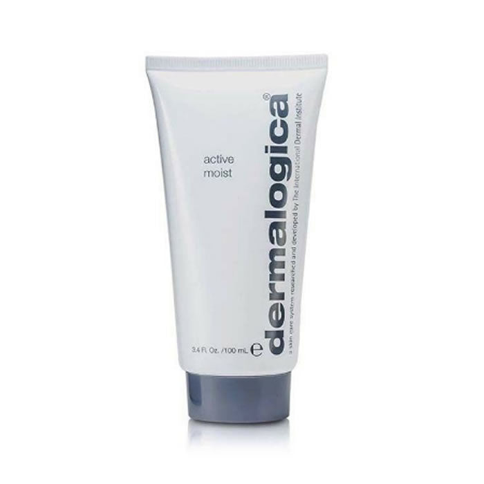 Dermalogica Grey Line Active Moist Cream 100ml, hydrating facial moisturizer in a sleek jar with a white lid.