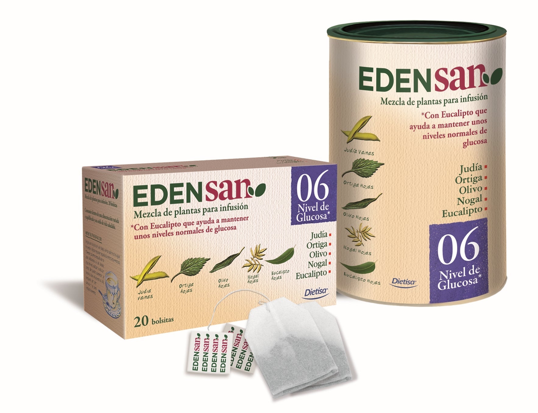 Jag Couture London - New York Dietisa Edensan 06 Niveles de Glucosa 20 Filtros for glucose monitoring, shown in the product image.